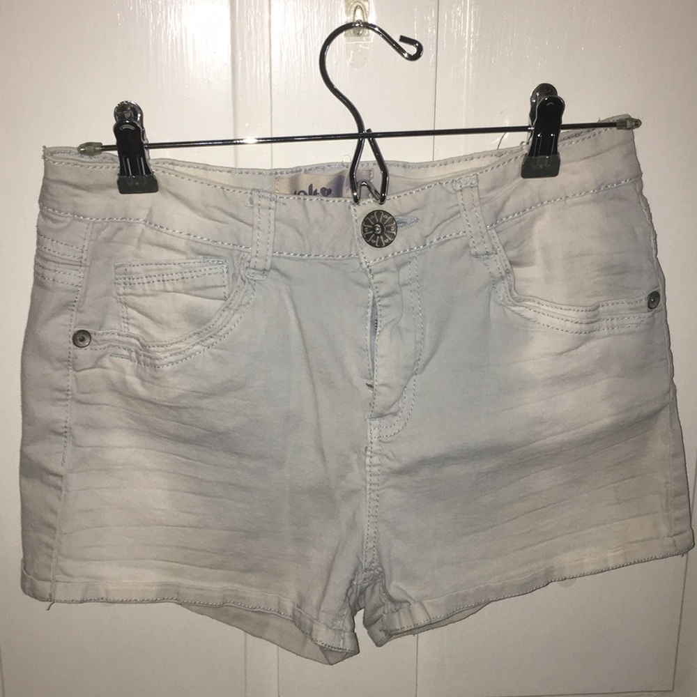 High waisted jean shorts